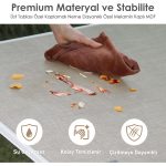 Haegs Portatif Kamp Masası, 3 Yükseklik Ayarlı Katlanır Alüminyum Piknik Masası 120X60 Kumaş Desenli - Görsel 7