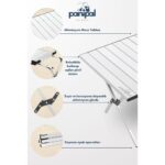 Panipal Outdoor Alüminyum, Katlanabilir Kamp ve Piknik Masası, Omuz Askılı Taşıma Çantasıyla L - Görsel 2