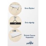 Panipal Outdoor Alüminyum, Katlanabilir Kamp ve Piknik Masası, Omuz Askılı Taşıma Çantasıyla L - Görsel 4
