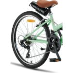 Trendbisiklet Retro Classic 24 Jant 21 Vites Shımano, Kadın Bisikleti Mint Yeşili-Kahve - Görsel 6