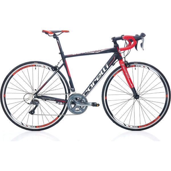 Corelli Boolva RC200 Claris 16 Vites V Fren 28 Jant Yol Yarış Bisikleti Siyah Kırmızı Beyaz 54 Kadro