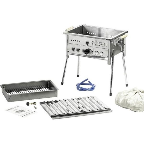 GÜRSAÇ Tüplü Lav Taşlı Gürsaç Mangal Seti 35 x 50 cm