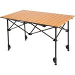 FUNKY CHAIRS Falcon Katlanabilir Teleskopik Ayaklı Alüminyum Kamp Masası (95X55X56-96CM) - Ahşap Desen - Görsel 4