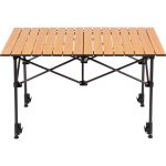 FUNKY CHAIRS Falcon Katlanabilir Teleskopik Ayaklı Alüminyum Kamp Masası (95X55X56-96CM) - Ahşap Desen - Görsel 2