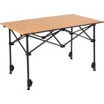 FUNKY CHAIRS Falcon Katlanabilir Teleskopik Ayaklı Alüminyum Kamp Masası (95X55X56-96CM) - Ahşap Desen