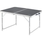 Haegs Portatif Kamp Masası, 2 Yükseklik Ayarlı, Katlanır Alüminyum Piknik Masası 90X50 - Antrasit