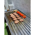 İklim Ayaklı Demir Mangal 40X70 Yerden Yüksekliği 75 cm Seyyar Portatif Oluklu Izgara - Görsel 2