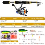 Valkyrie 1.8m Çantalı Motorlu Spin Olta Seti Silikon Rapala Misina Jighead Herşey Dahil Tam Set Ultra Hafif Tasarım - Görsel 2