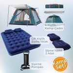 Black Island Kamp Seti 4 Kişilik Kamp Çadırı Çift Kişilik Yatak Yastık Pompa - Görsel 2