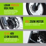 Strada Cycles E-Vibe Hidrolik Disk 20 Jant Üç Tekerlekli Elektrikli Bisiklet - Görsel 3