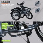 Strada Cycles E-Vibe Hidrolik Disk 20 Jant Üç Tekerlekli Elektrikli Bisiklet - Görsel 5