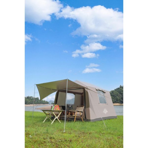 Campfit Şişme Çadır Tenteli (5,04 M2) 240X210X160 cm 420 D Oxsford Su Geçirmez Kumaş 5 Kişilik