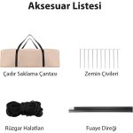 Onetick 4 Kişilik 4 Mevsim Şişme Çadır 220 x 220 Pompalı Set - Görsel 2