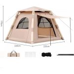 Onetick 4 Kişilik 4 Mevsim Şişme Çadır 220 x 220 Pompalı Set - Görsel 3