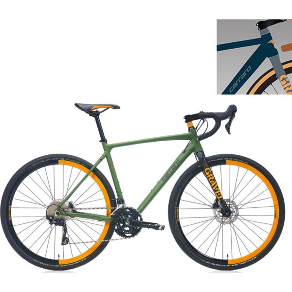 Carraro Gravel G2 28 Jant Yol & Yarış Bisikleti (Mat Navy Gri Açık Turuncu) 52 Kadro