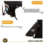 Funky Chairs V2 Siyah Lüks Kamp Sandalyesi XL - Görsel 5