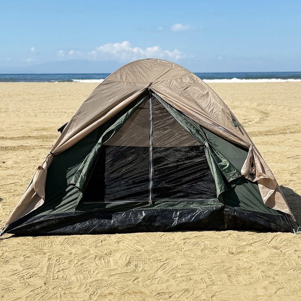 Monicamp 4 Kişilik Kamp Çadırı 3 Mevsim Çift Katmanlı Çift Renk Kumaş 240CM x 240CM x 140CM