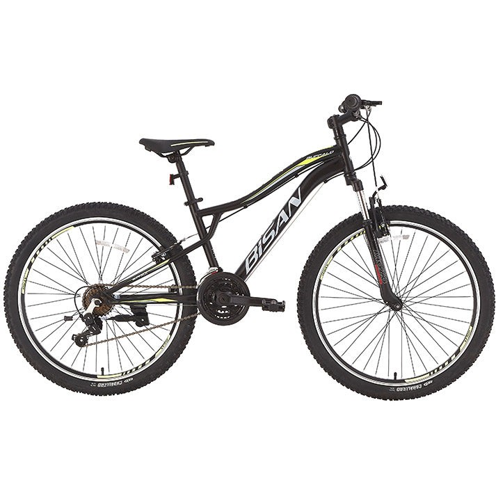 110000974480982.jpg Bisan Buffalo Dağ Bisikleti 37 cm V 27,5 Jant 21 Vites Mat Siyah Sarı - Görsel 1