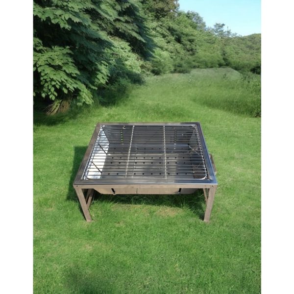 Nurgaz Katlanır Ayaklı Mangal Çelik Barbekü Piknik Kamp Araç Portatif Mangal Çantalı