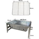 Nurgaz Katlanır Ayaklı Mangal Çelik Barbekü Piknik Kamp Araç Portatif Mangal Çantalı - Görsel 4