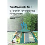 4 Kişilik Tam Otamatik Tenteli Kamp Çadırı Portatif Anti-Uv Outdoor Plaj Piknik Çadırı - Görsel 4