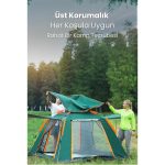 4 Kişilik Tam Otamatik Tenteli Kamp Çadırı Portatif Anti-Uv Outdoor Plaj Piknik Çadırı - Görsel 7