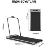 Reidan Eğim Aparatlı 2hp Yürüme ve Koşu Bandı 7 Katmanlı  Uzaktan Kumandalı Portatif Katlanabilir Koşu Cihazı Aleti - Görsel 4