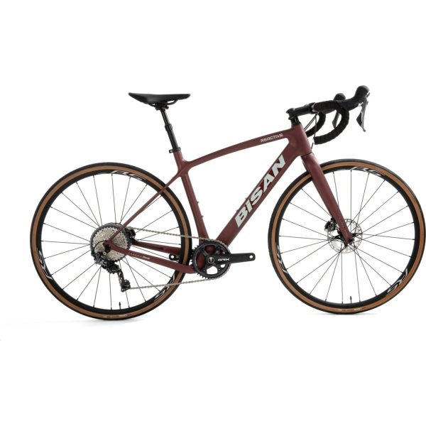 Bisan Reactive Yol Bisikleti 54 Cm Disk Fren 700c Jant 11 Vites Mat Koyu Bordo Krem