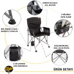 Funky Chaırs River Side Katlanabilir Kamp Sandalyesi - Siyah - Görsel 4