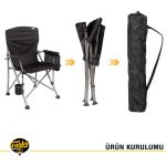 Funky Chaırs River Side Katlanabilir Kamp Sandalyesi - Siyah - Görsel 6