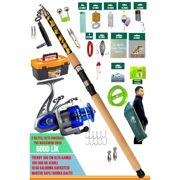 Oltamix Profosyonel Deniz ve Göl Olta Seti Hazır Olta Takımı