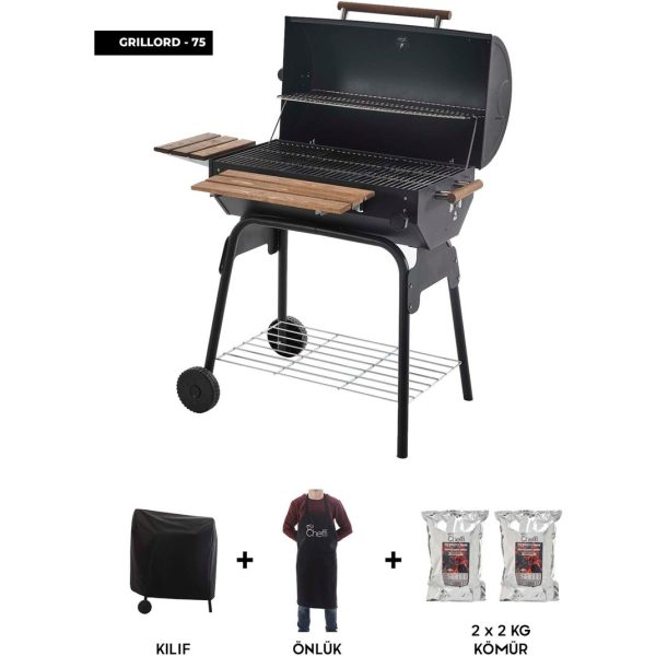 Cheffi Grillord-75 Kömürlü Barbekü Mangal (ÖNLÜK VE KILIF HEDİYELİ)