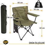 Funky Chairs V2 Haki Lüks Kamp Sandalyesi XL - Görsel 4