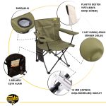 Funky Chairs V2 Haki Lüks Kamp Sandalyesi XL - Görsel 5