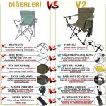 Funky Chairs V2 Haki Lüks Kamp Sandalyesi XL - Görsel 8