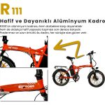 Roxform R-111 Elektrikli Katlanabilir Bisiklet 15AH Shimano Altus Hidrolik Fren Alüminyum Kadro - Görsel 5