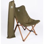 Bag The Joy Ahşap Katlanır Kamp & Bahçe Sandalyesi – Kahverengi - Haki Kılıf