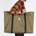 Bag The Joy Ahşap Katlanır Çantalıkamp Rafı - Kahverengi - Görsel 4