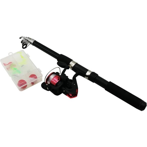 Olta Seti Orta Boy Çantalı 2.10mt. Teleskopik Kamış + Olta Makinesi + Aksesuar Kutusu