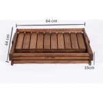 Bag The Joy Ahşap Katlanır Çantalıkamp Rafı - Kahverengi - Görsel 6