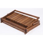 Bag The Joy Ahşap Katlanır Çantalıkamp Rafı - Kahverengi - Görsel 8