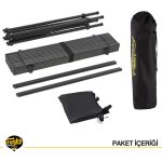 Funky Chaırs Family Large Katlanabilir Alüminyum Kamp Masası (95X55X68CM) - Siyah - Görsel 7