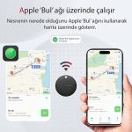 Mitag Airtag (Sadece Apple Uyumlu) Konum Takip Cihazı, Mfı Sertifikalı, 3'lü Paket, Siyah - Görsel 2