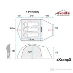 Evolite Excamp 3 Çift Tente Çadır - Görsel 2